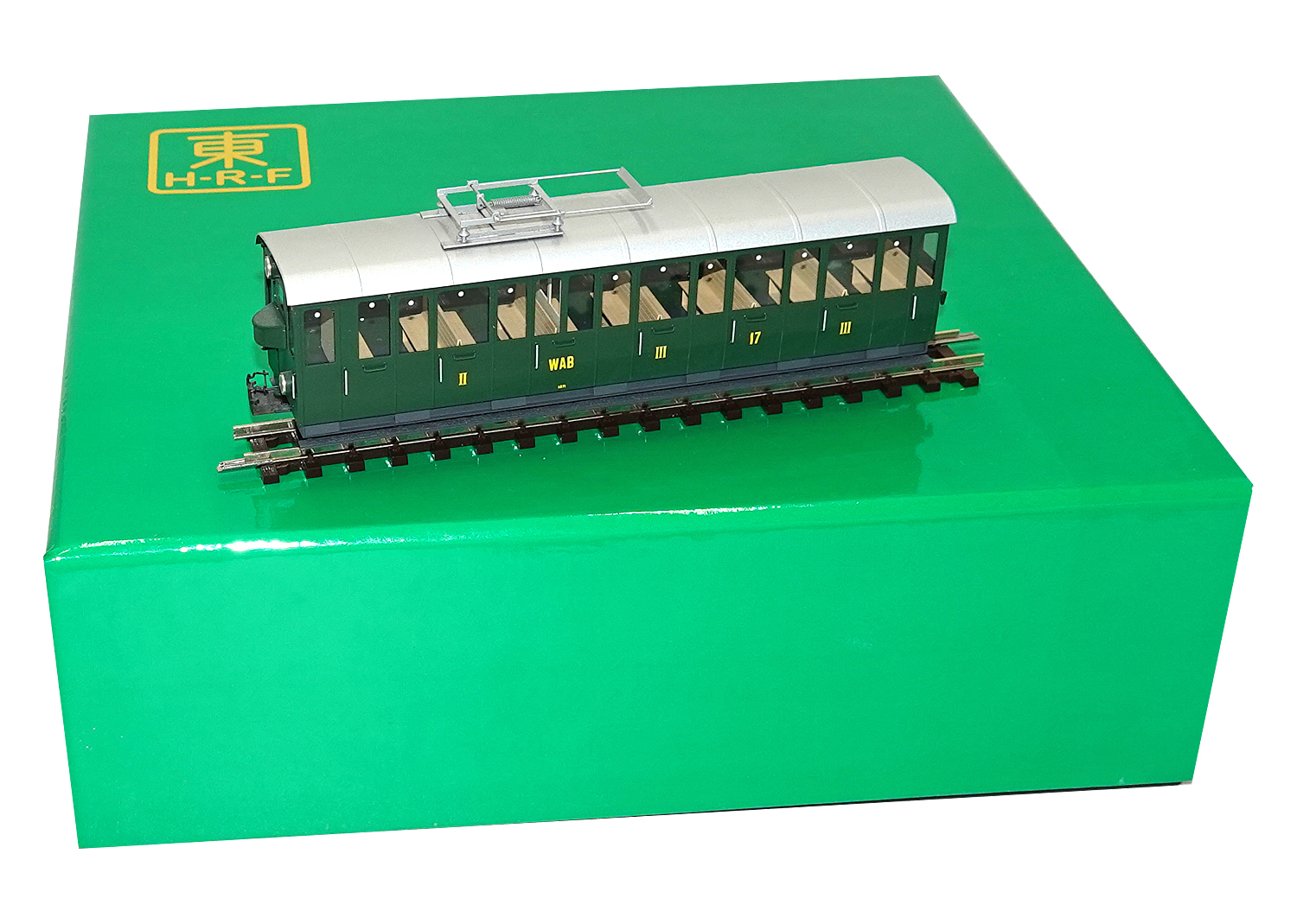 HRF 1841A WAB H0e Zahnradlok He 2/2 Nr. 52 moosgrün Set 3-tlg. DC 