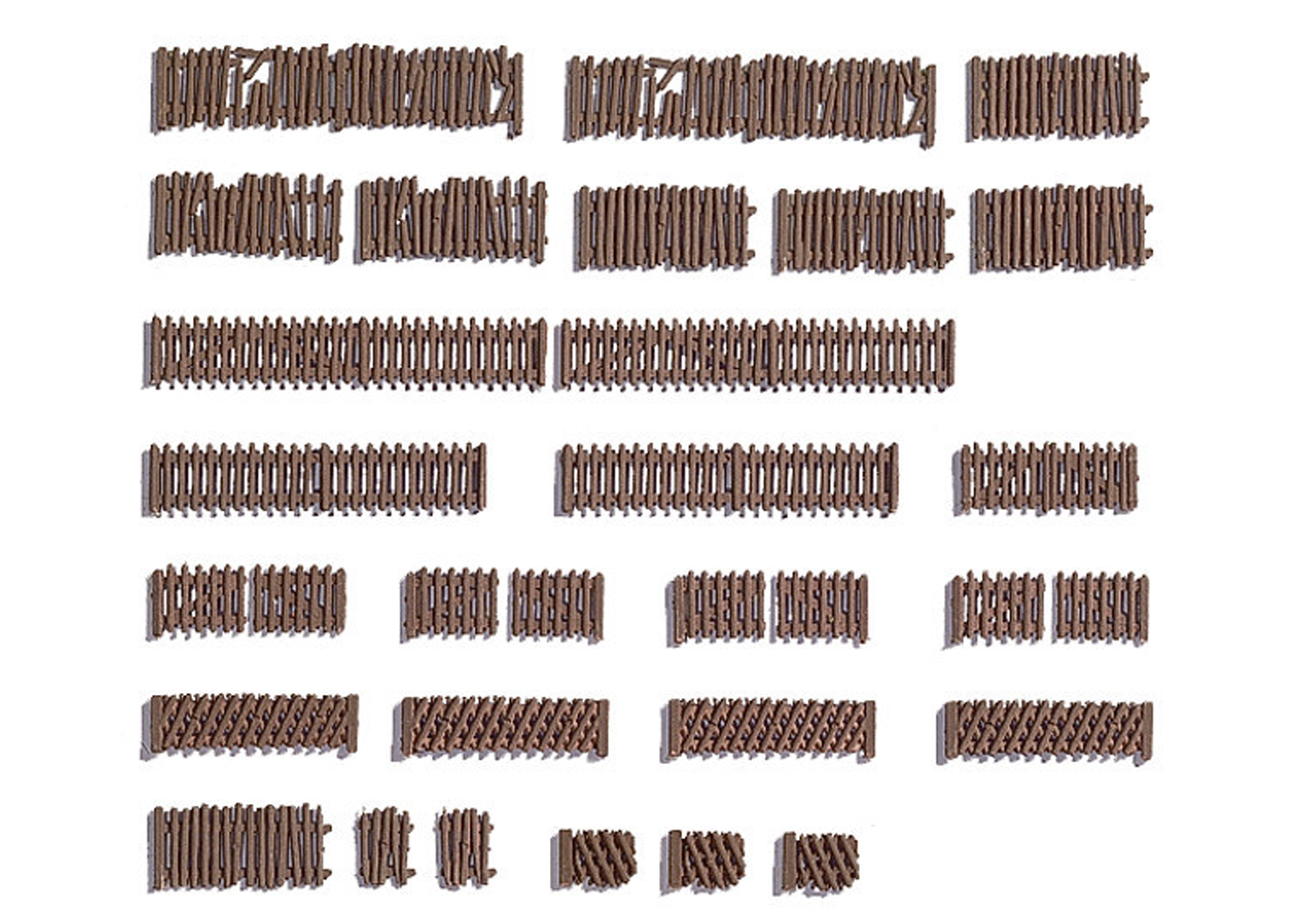 Noch 33096 Gartenzäune, L 150 cm, 72-teilig 