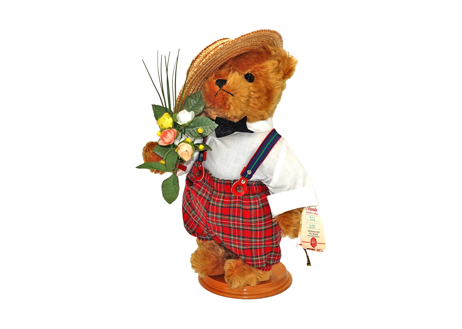 Hermann Hirscheid Teddybär Valentin 33cm Hermann Hirscheid Teddybär Valentin 33cm