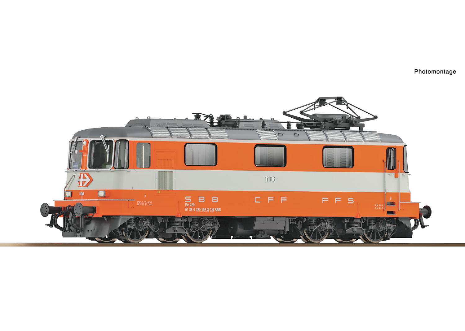 Roco SBB E-Lokomotive Re 4/4 II 11108 Swiss Express DC