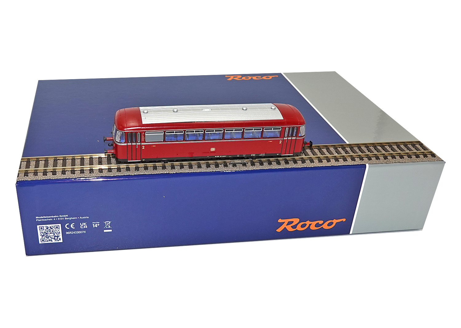Roco 43018 DB VT 98 Schienenbus mit Beiwagen und Zusatzwagen DC 
