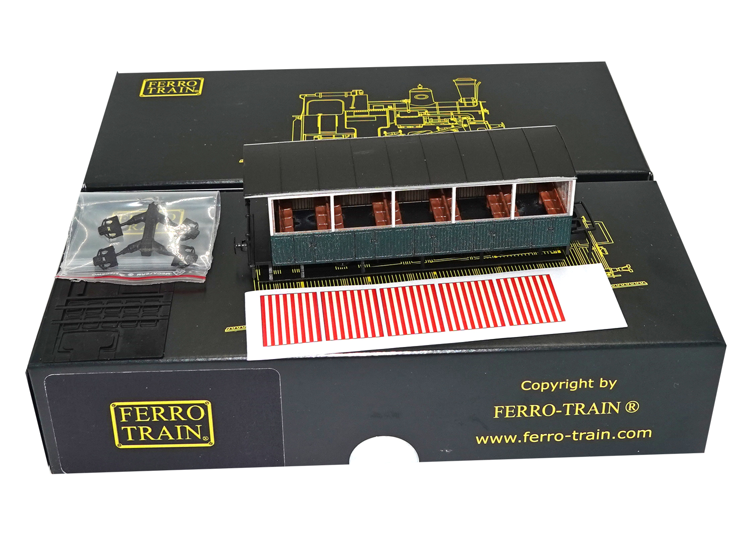 Ferro-Train 1021-09 H0n3z Aussichtswagen grün / weiss DC 