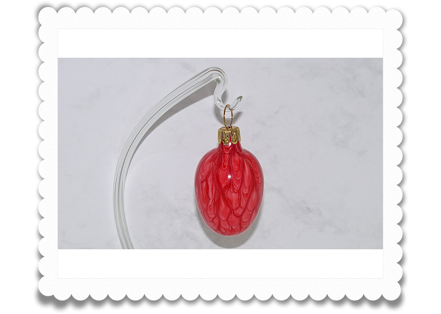 Ostereier aus Glas Lauflack rot klein Ostereier aus Glas Lauflack rot klein