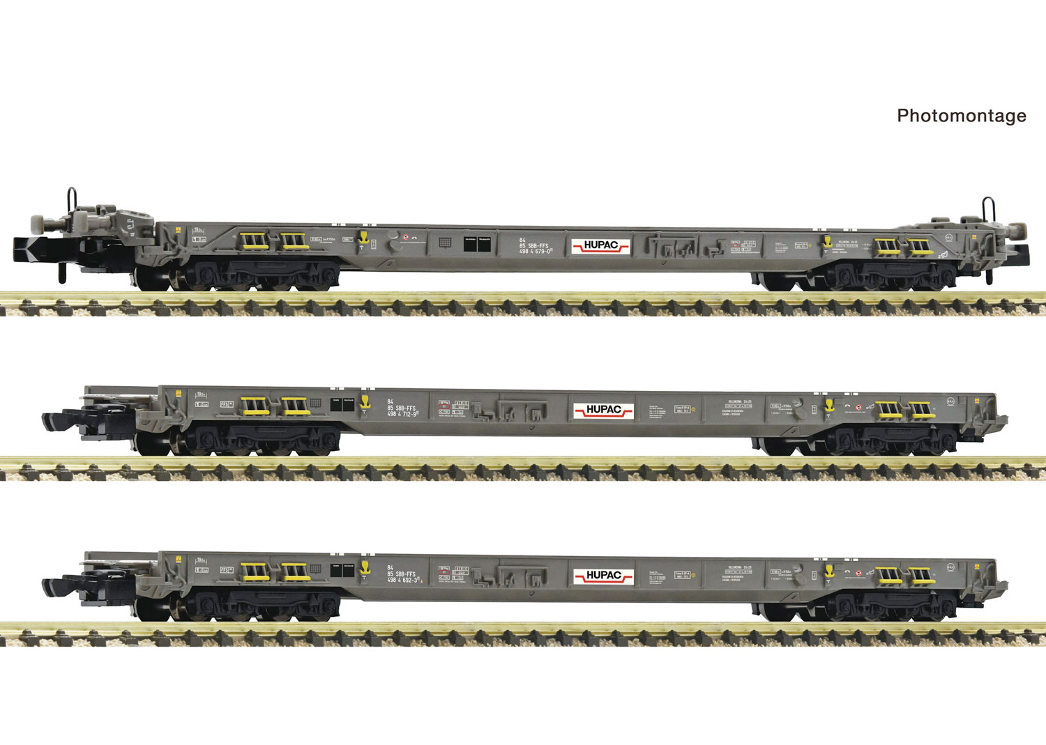 Fleischmann 6660093 Hupac Set Rollende Autobahn 3-tlg.  Fleischmann 6660093 Hupac Set Rollende Autobahn 3-tlg.