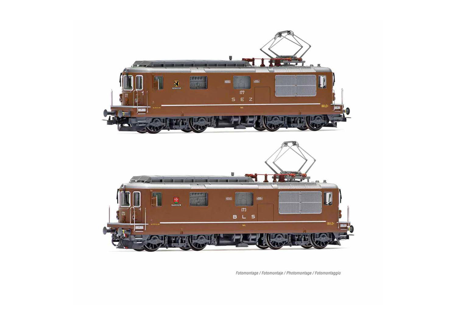 Rivarossi HR2813S SEZ/BLS 2 Re 4/4 177 Zweisimmen+173 Lötschental DCS  Rivarossi HR2813S SEZ/BLS 2 Re 4/4 177 Zweisimmen+173 Lötschental DCS