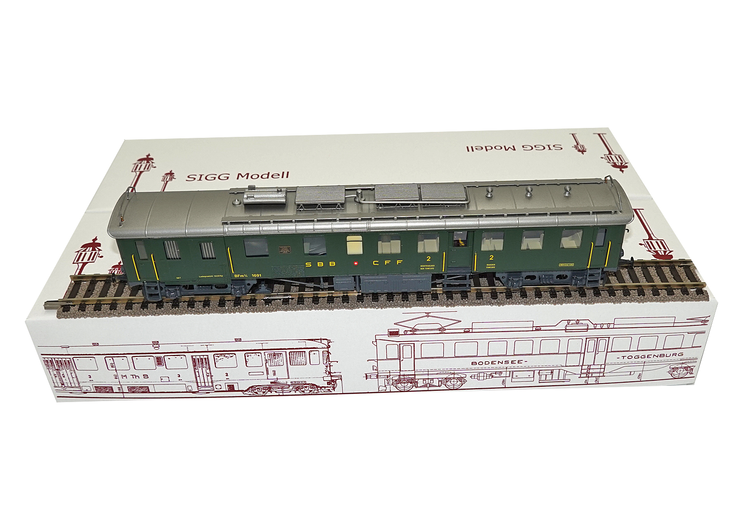 Sigg 2023 SBB Triebwagen BFm 2/4 Nr. 1691 DC