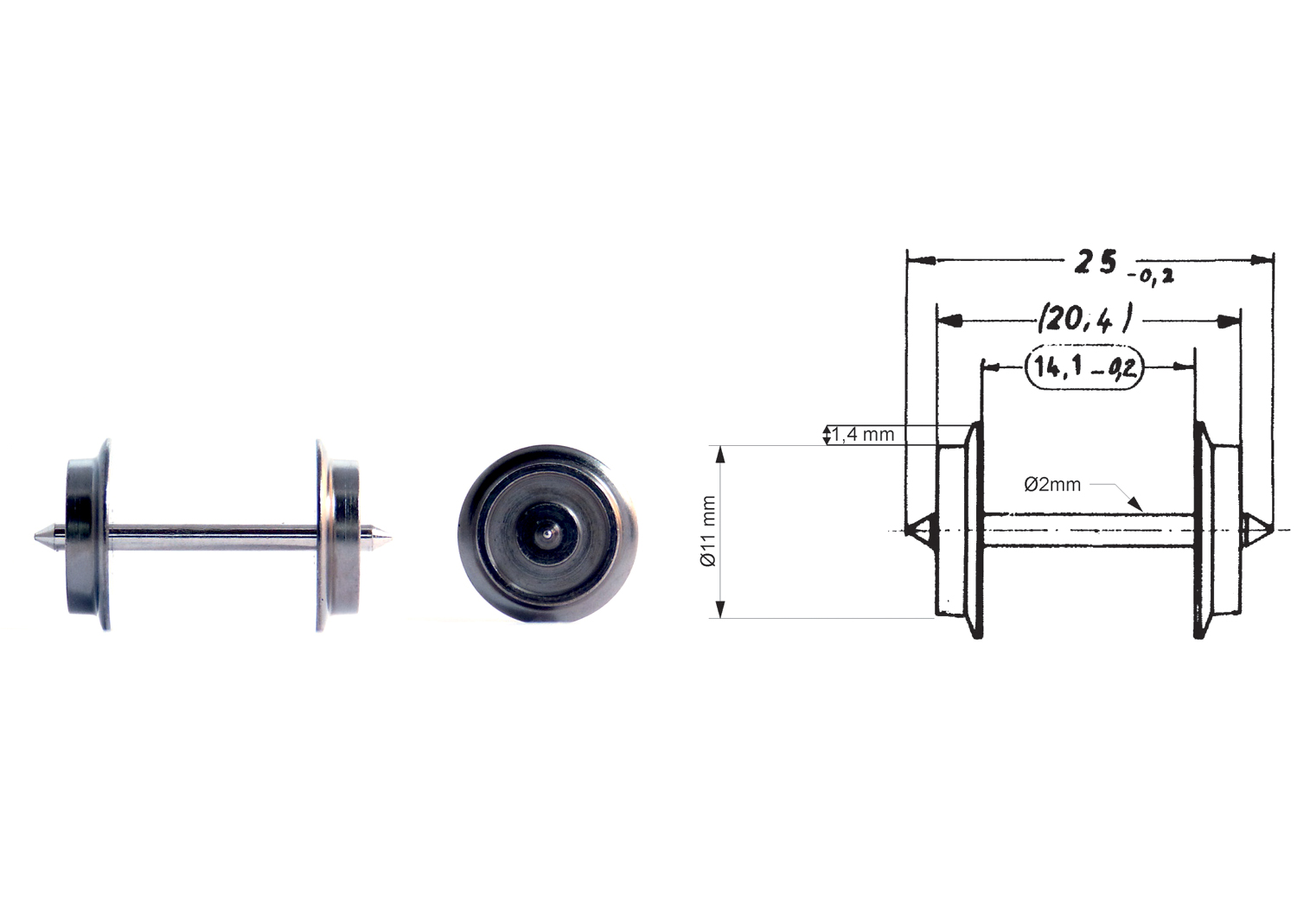 Fleischmann H0 6561 Radsatz AC 11,0