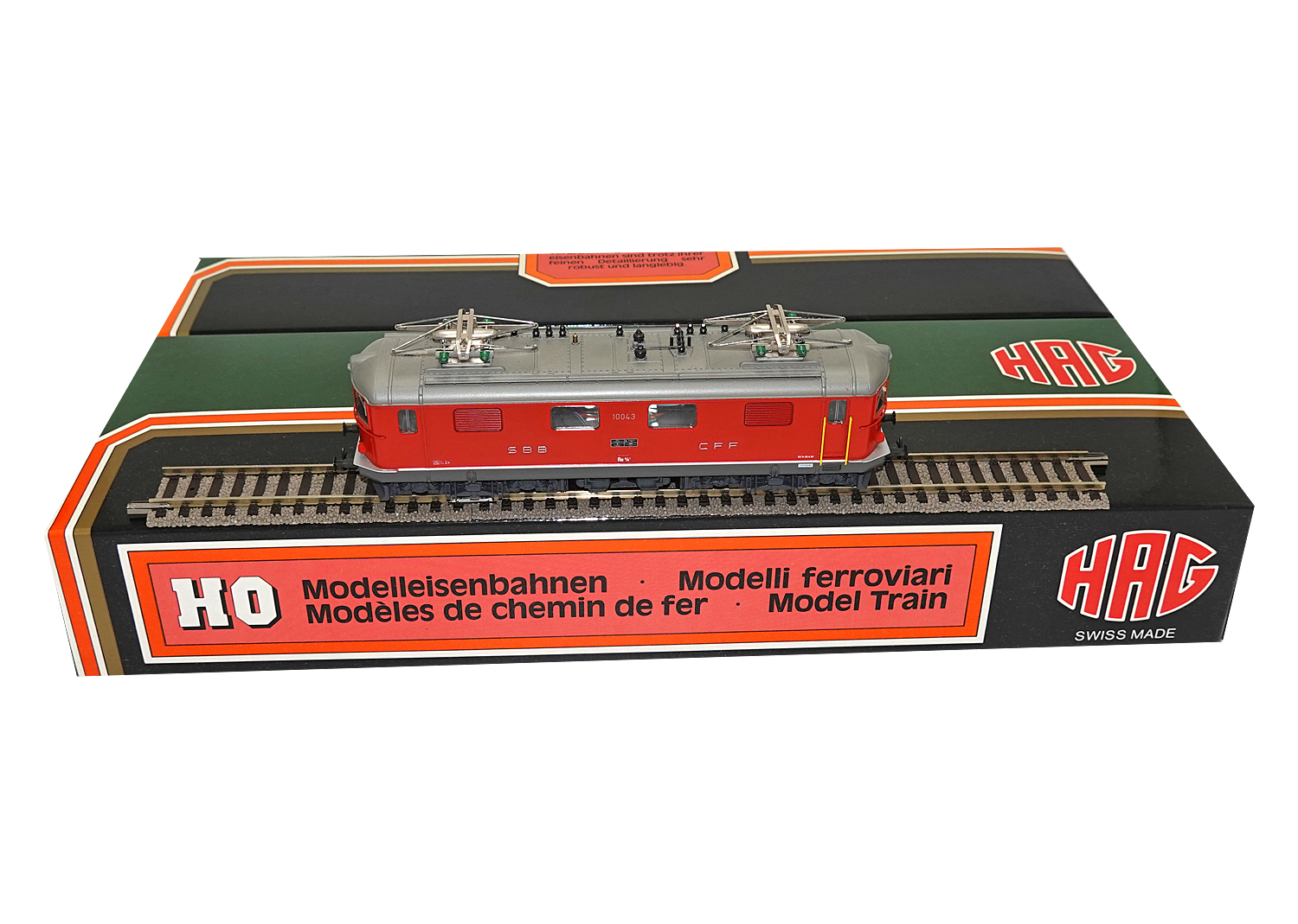 Hag 222 SBB E-Lokomotive Re 4/4 I rot 10043 AC  