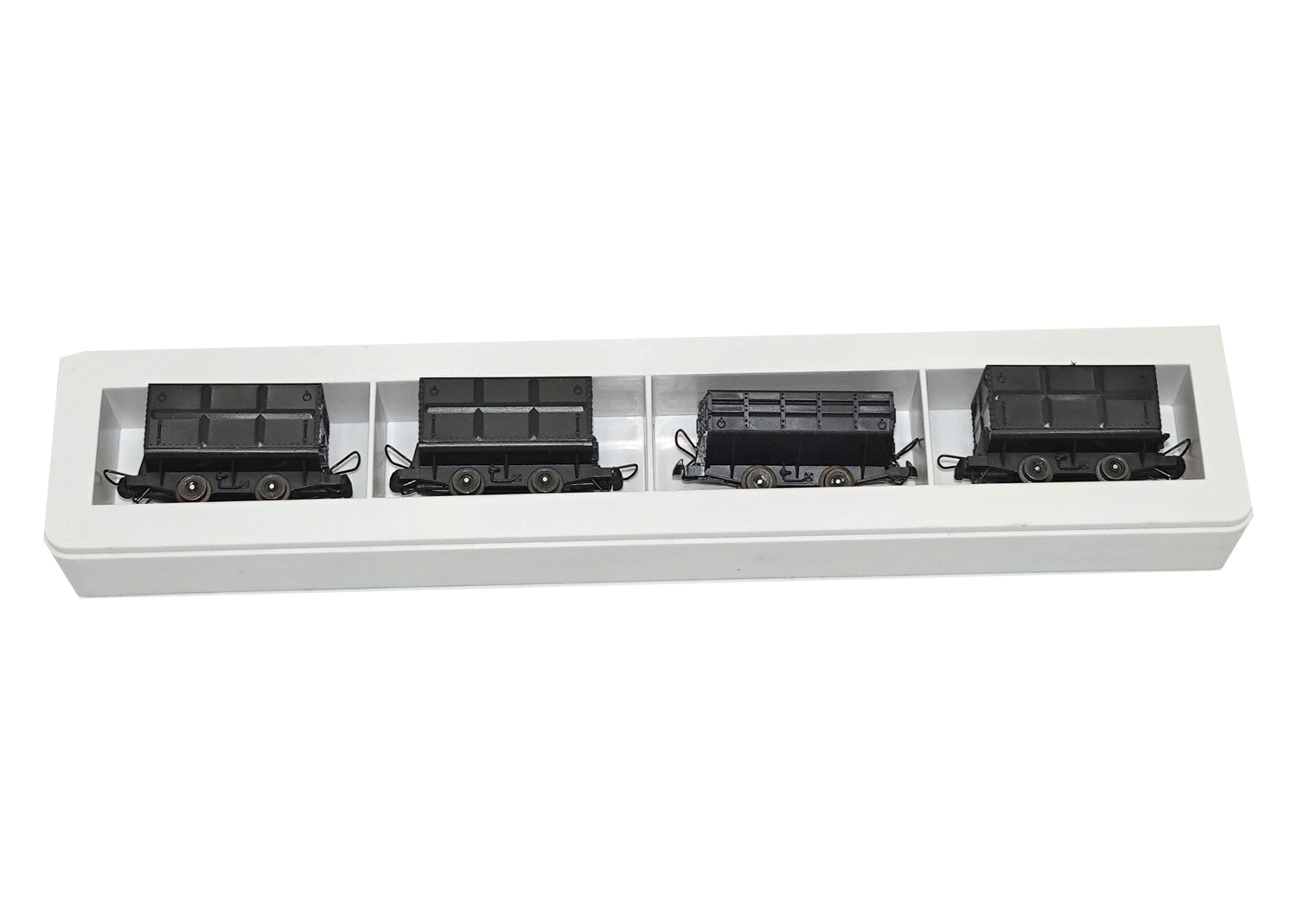 Roco 34605 H0e 3-tlg. Kohlenloren und 1x Bergwerkslore 