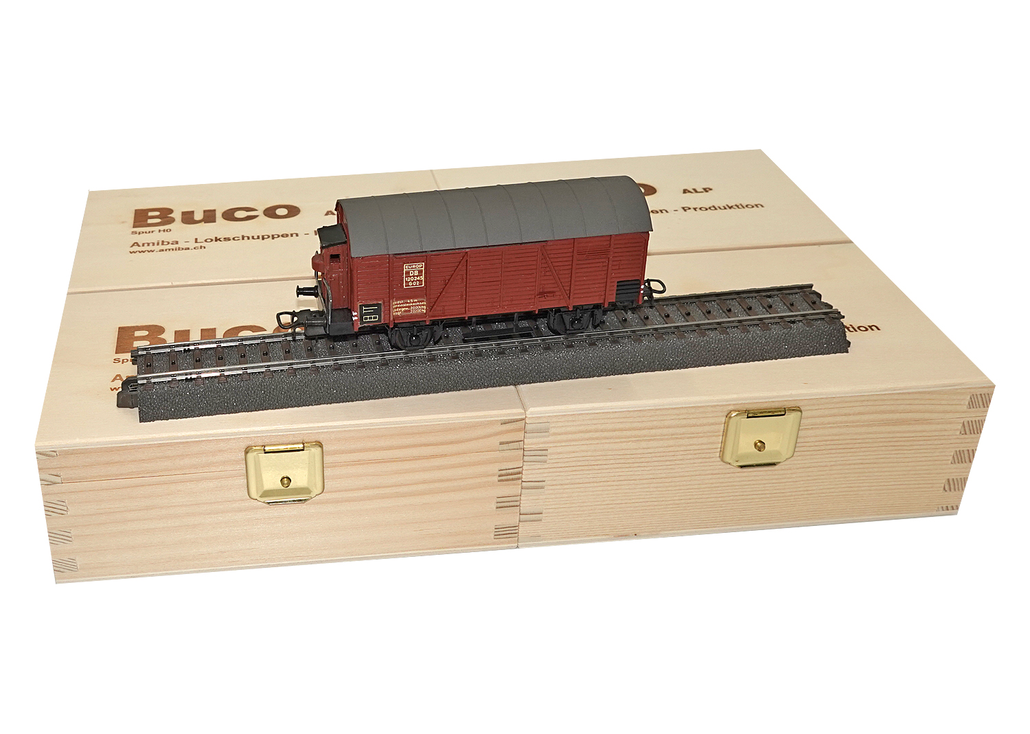 Buco H0 Güterwagen DB mit Bremserhaus AC