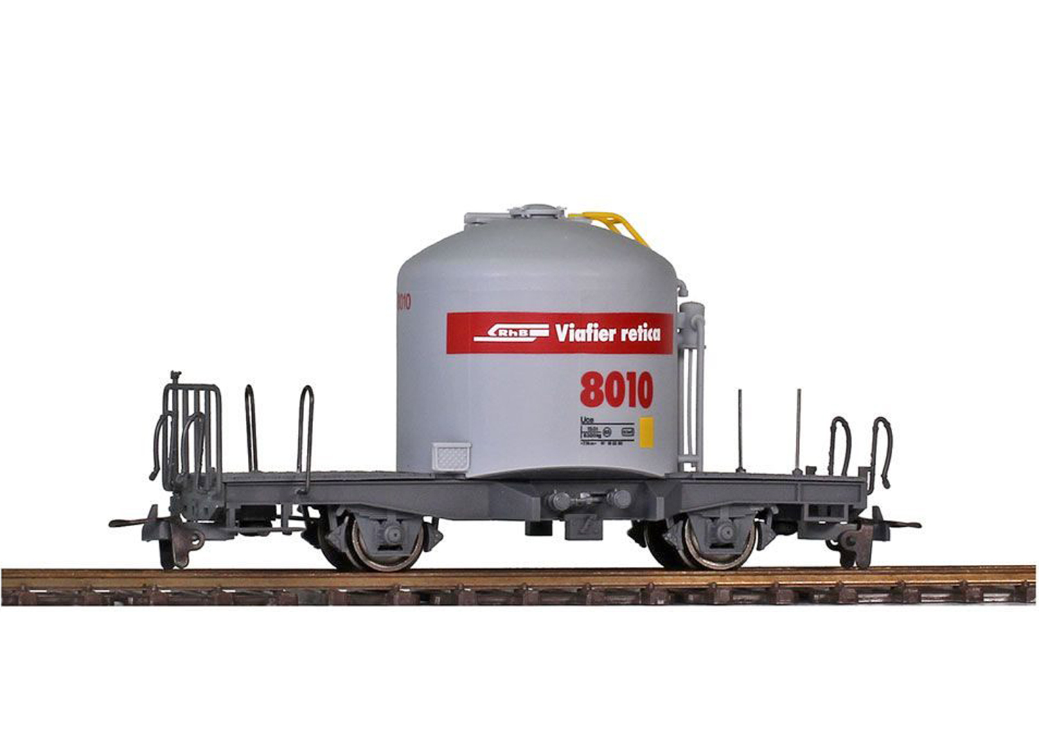Bemo 2260130 RhB Uce 8010 Zementwagen mit rotem Band  Bemo 2260130 RhB Uce 8010 Zementwagen mit rotem Band