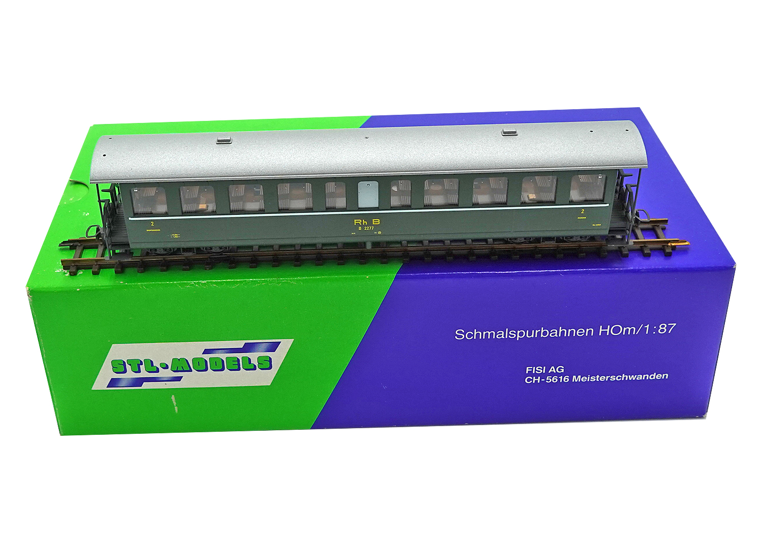STL 2201-8 H0m RhB Personenwagen B 2277 grün 