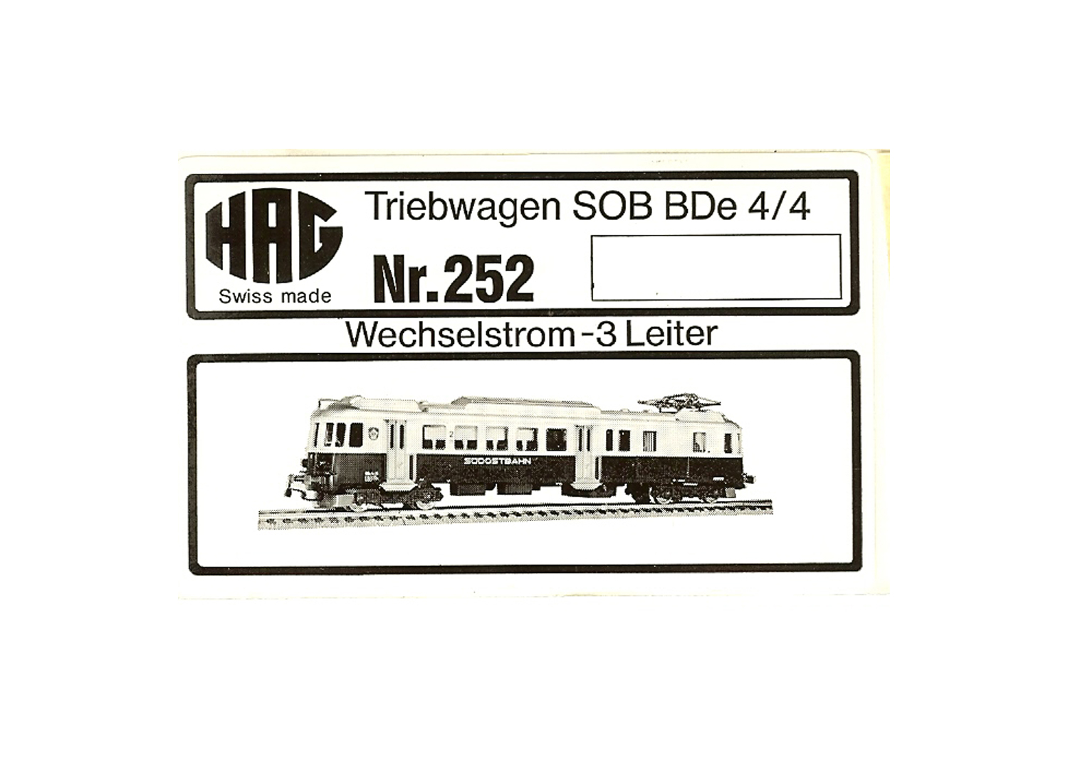 Hag 10006 Etikette Nr. 252