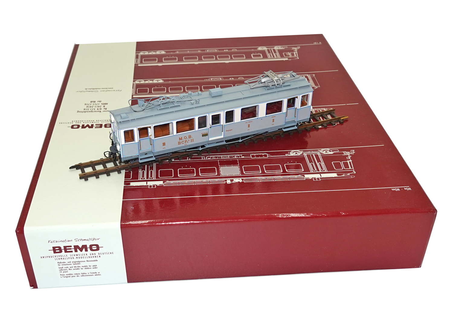 Bemo 1283331 MOB Nostalgietriebwagen BCFe 4/4 Nr. 11 DC 