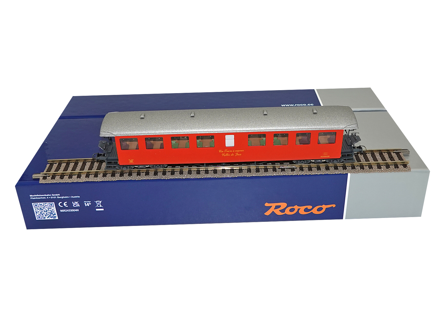 Roco 44730-6 PB Seetalbahnwagen Cie Train à vapeur rot Vallee de Joux DC 