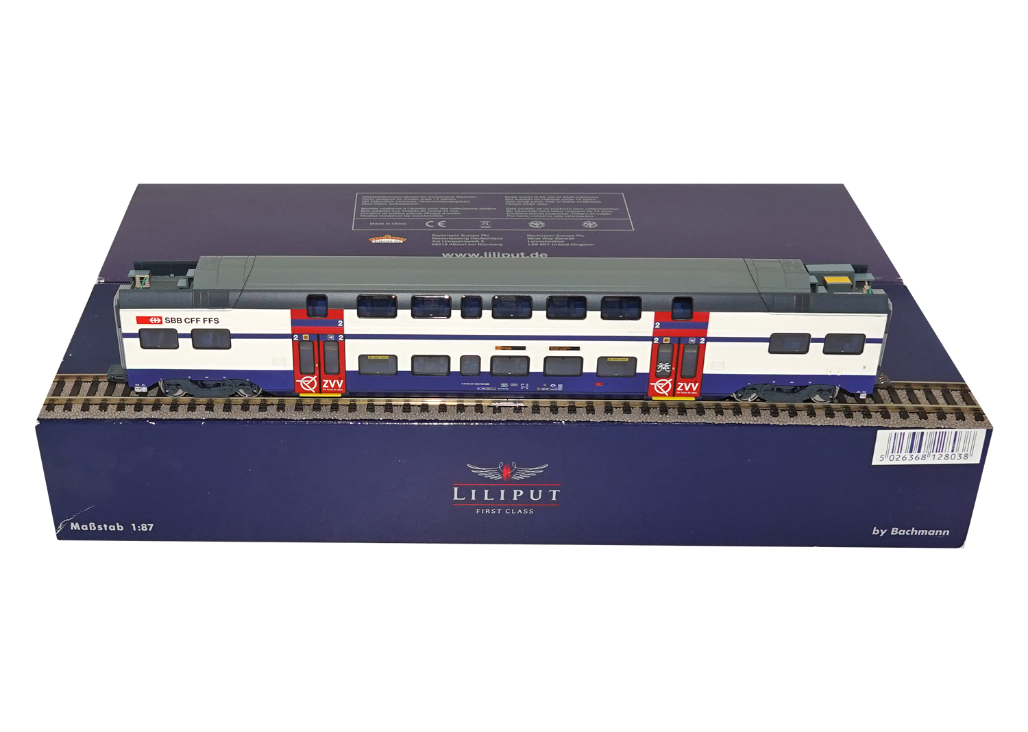 Liliput 133921 SBB-ZVV Mittelwagen-Set 2-tlg.Kiss DC und AC 