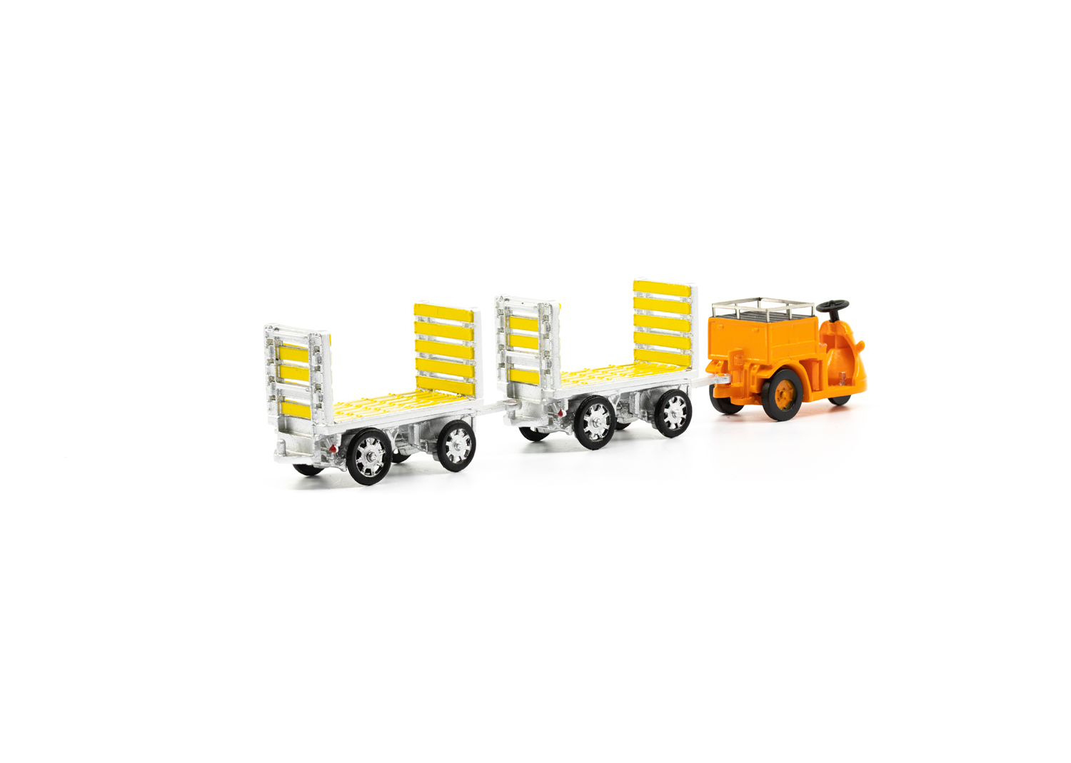 ACE 008703 SBB NEFAG Schlepper 3-Rad mit 2 Trolleys orange 