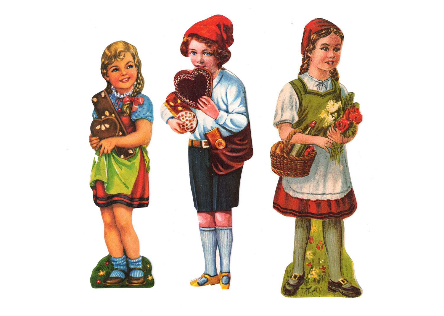 Vintage alte Glanzbilder Oblaten Kinder 3 Stk. Vintage alte Glanzbilder Oblaten Kinder 3 Stk.