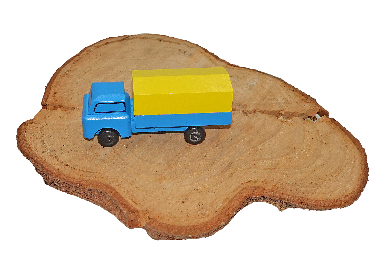 Erzgebirge Miniatur LKW mit Plane gelb Erzgebirge Miniatur LKW mit Plane gelb