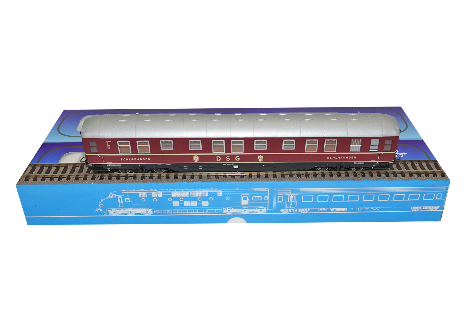 Railtop 33502, Railtop DSG Schlafwagen Ep. III purpurrot Adler AC 
