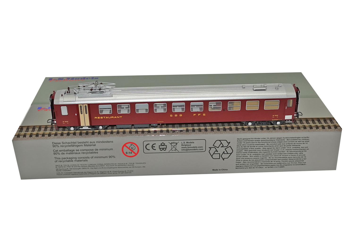 LS Models 47260 SBB Speisewagen rot WR EW I Ep III DC 