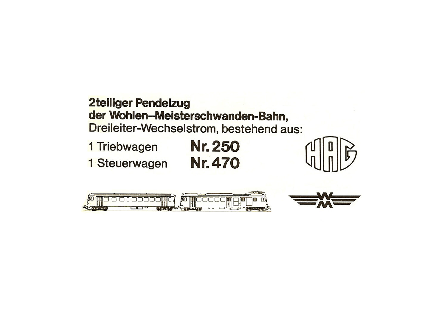 Hag 10009 Etikette Nr. 250, 470 