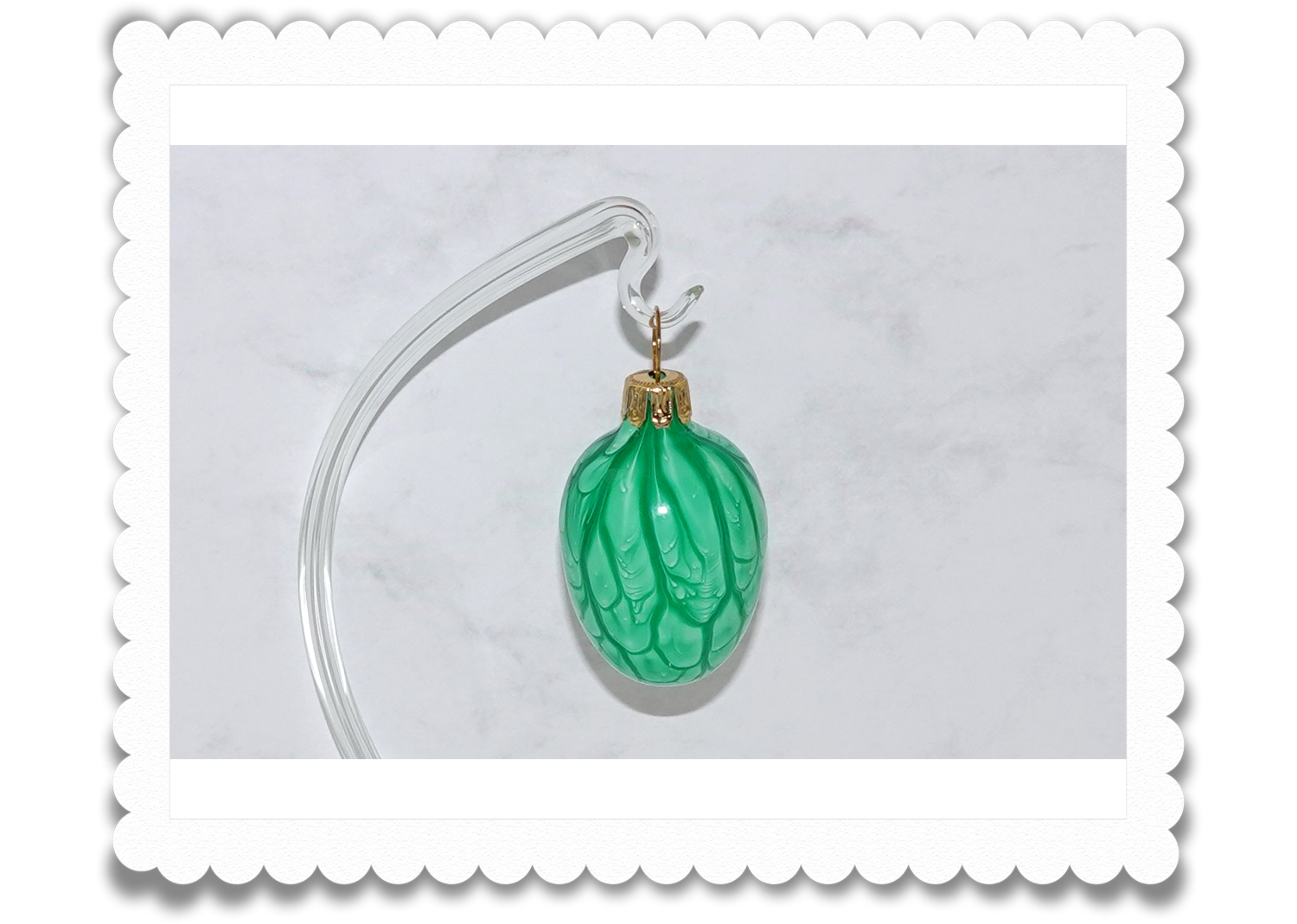 Ostereier aus Glas Lauflack grün klein Ostereier aus Glas Lauflack grün klein