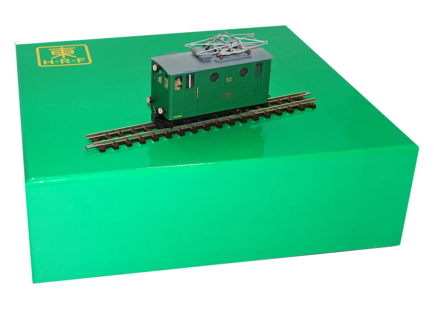 HRF 1841A WAB H0e Zahnradlok He 2/2 Nr. 52 moosgrün Set 3-tlg. DC 