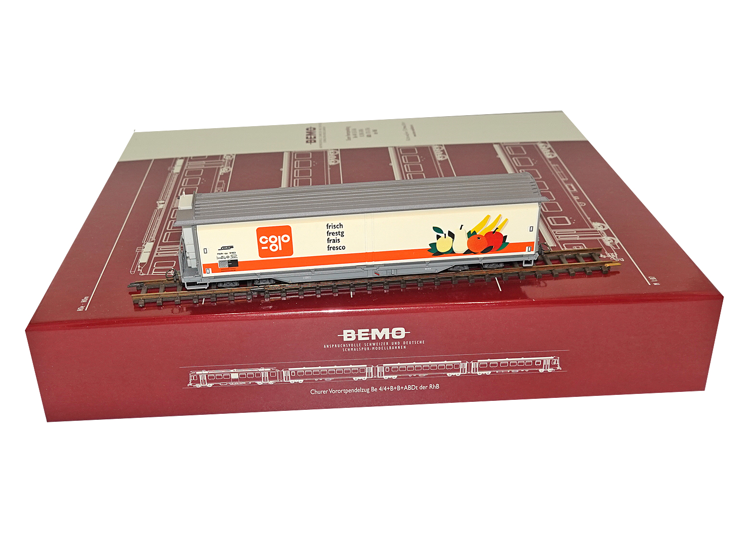 Bemo 2288123 RhB Schiebewandwagen Coop 5163 