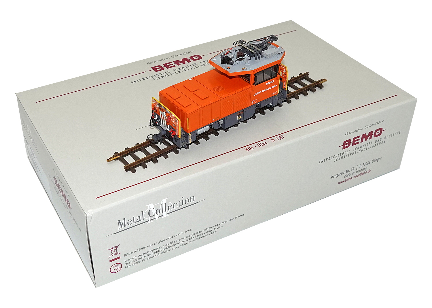 Bemo 1287103 RhB H0m Rangierlok Geaf 2/2 Nr. 20603 DC 