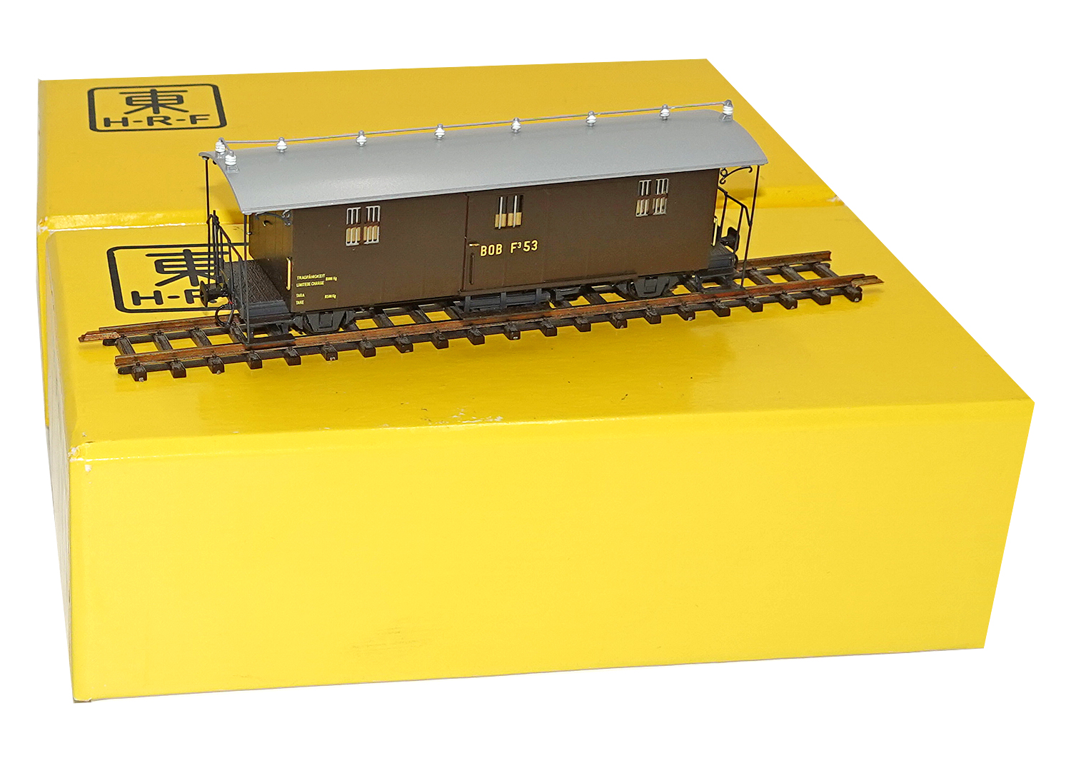 HRF-1817 BOB H0m Gepäckwagen dreiachsig F3 Nr. 53 DC