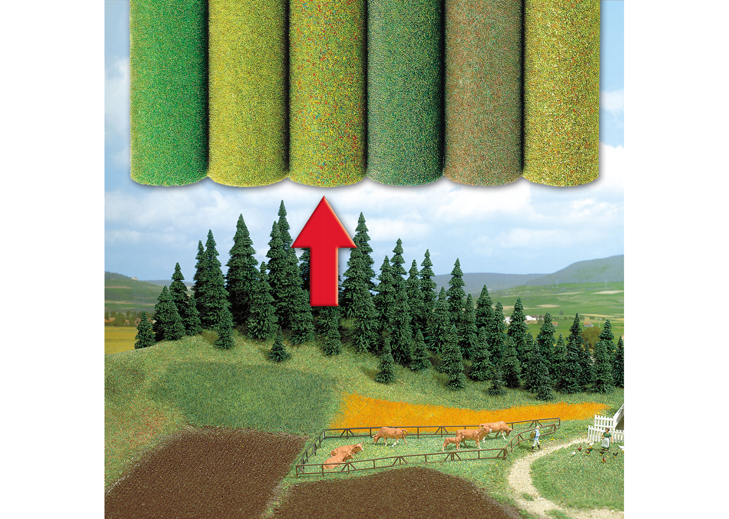 Busch 7222 Gelände Teppich Blumenwiese       