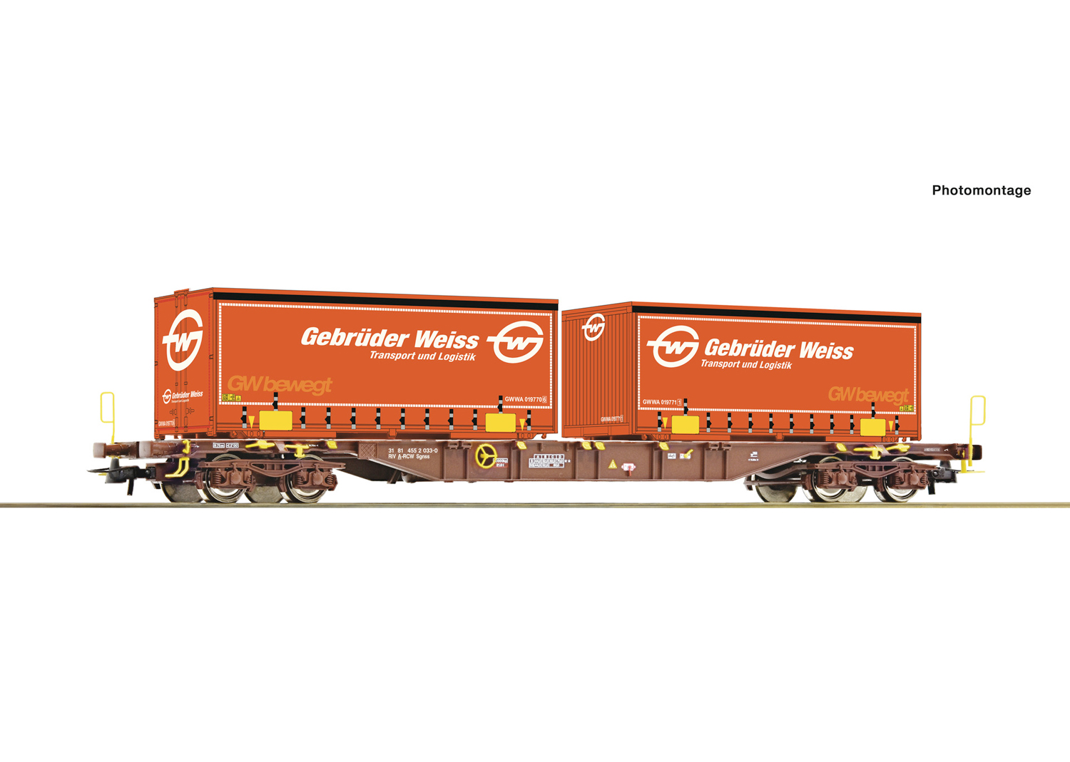 Roco 77344 ÖBB Containertragwagen Gebrüder Weiss 