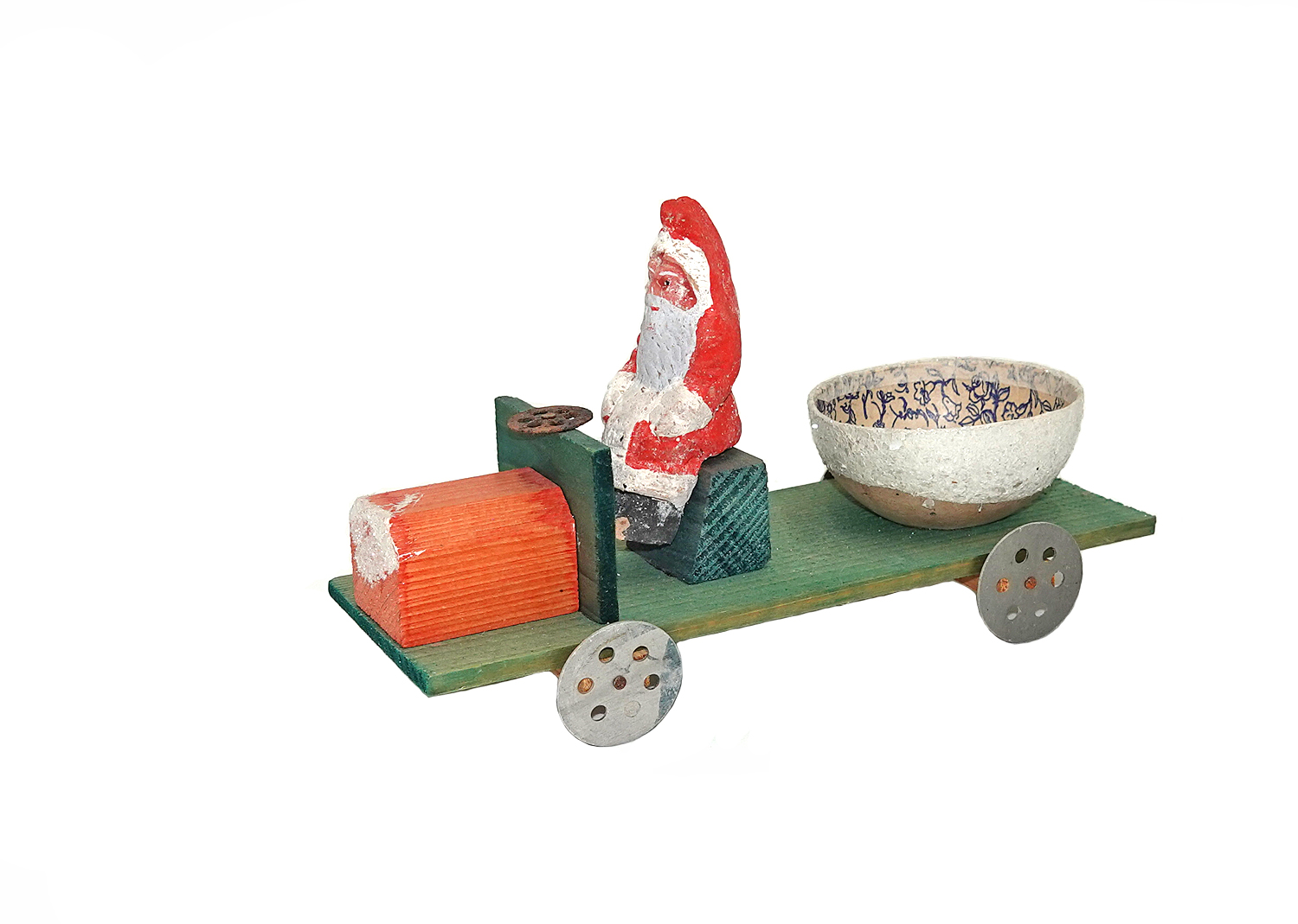 Vintage Nikolaus mit Auto Vintage Nikolaus mit Auto