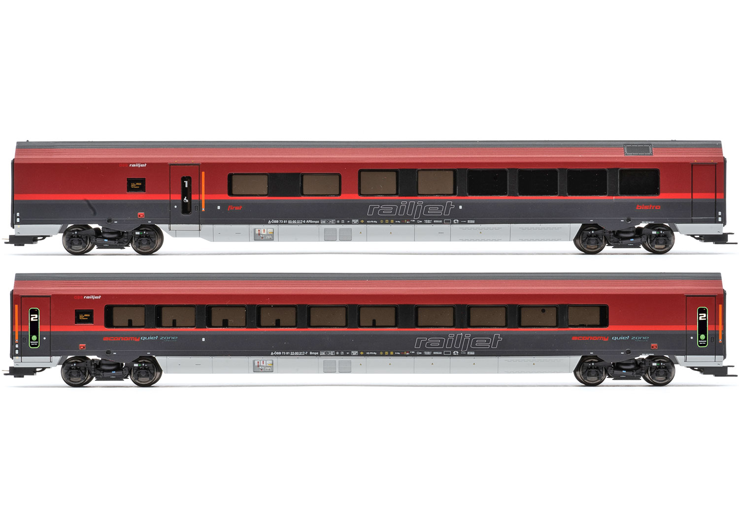 Jägerndorfer 71217 ÖBB 2-tlg Railjet-Garnitur 059 Ergänzungsset