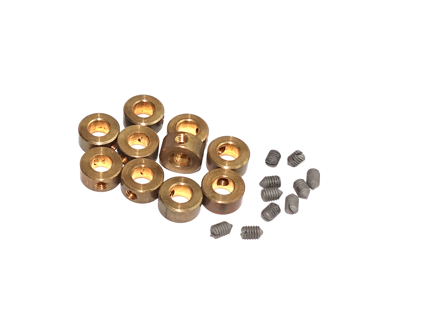 Stellring 91/4 Messing inkl. Madenschraube 