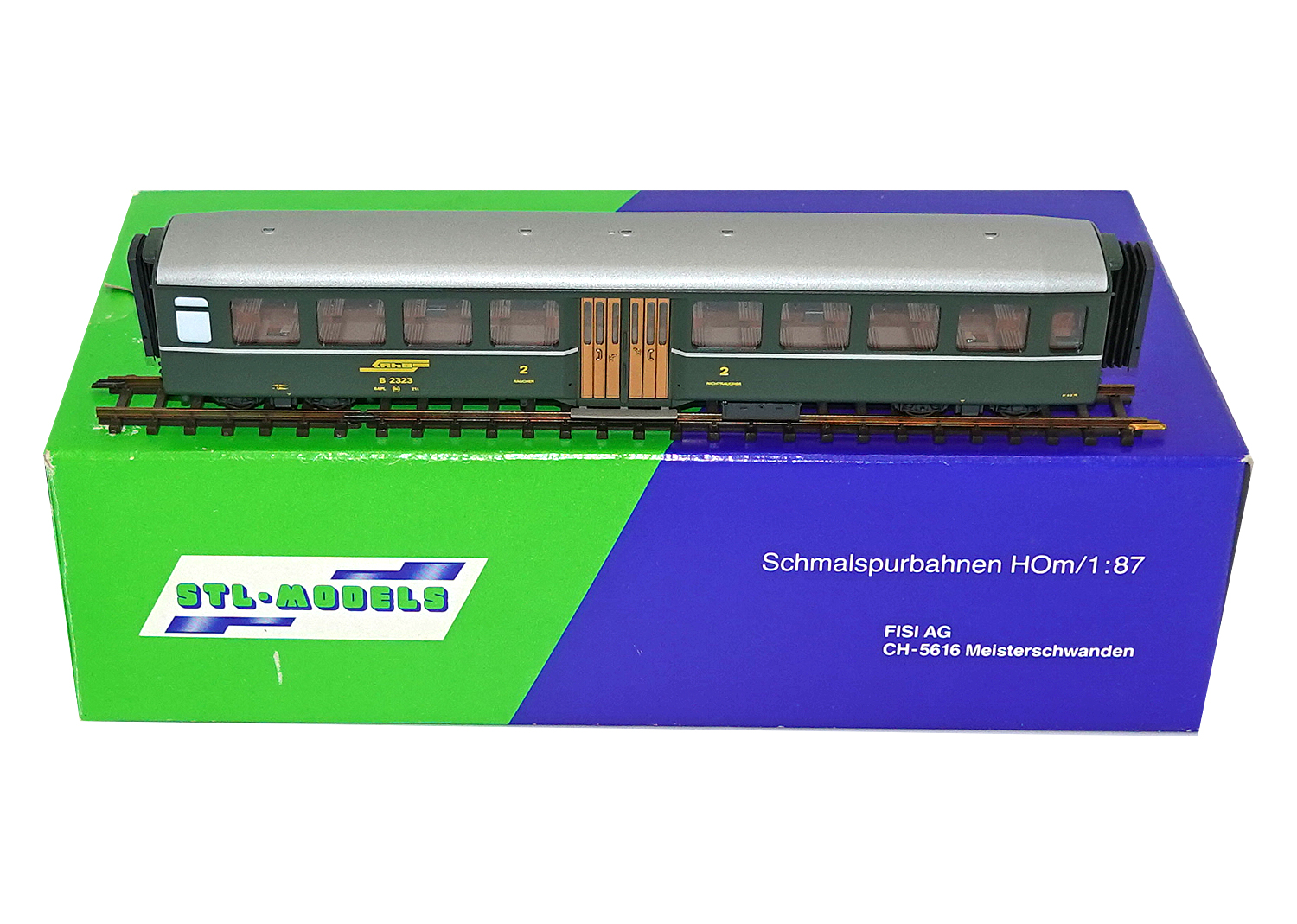 STL 2203-7 H0m RhB Personenwagen B 2323 grün 