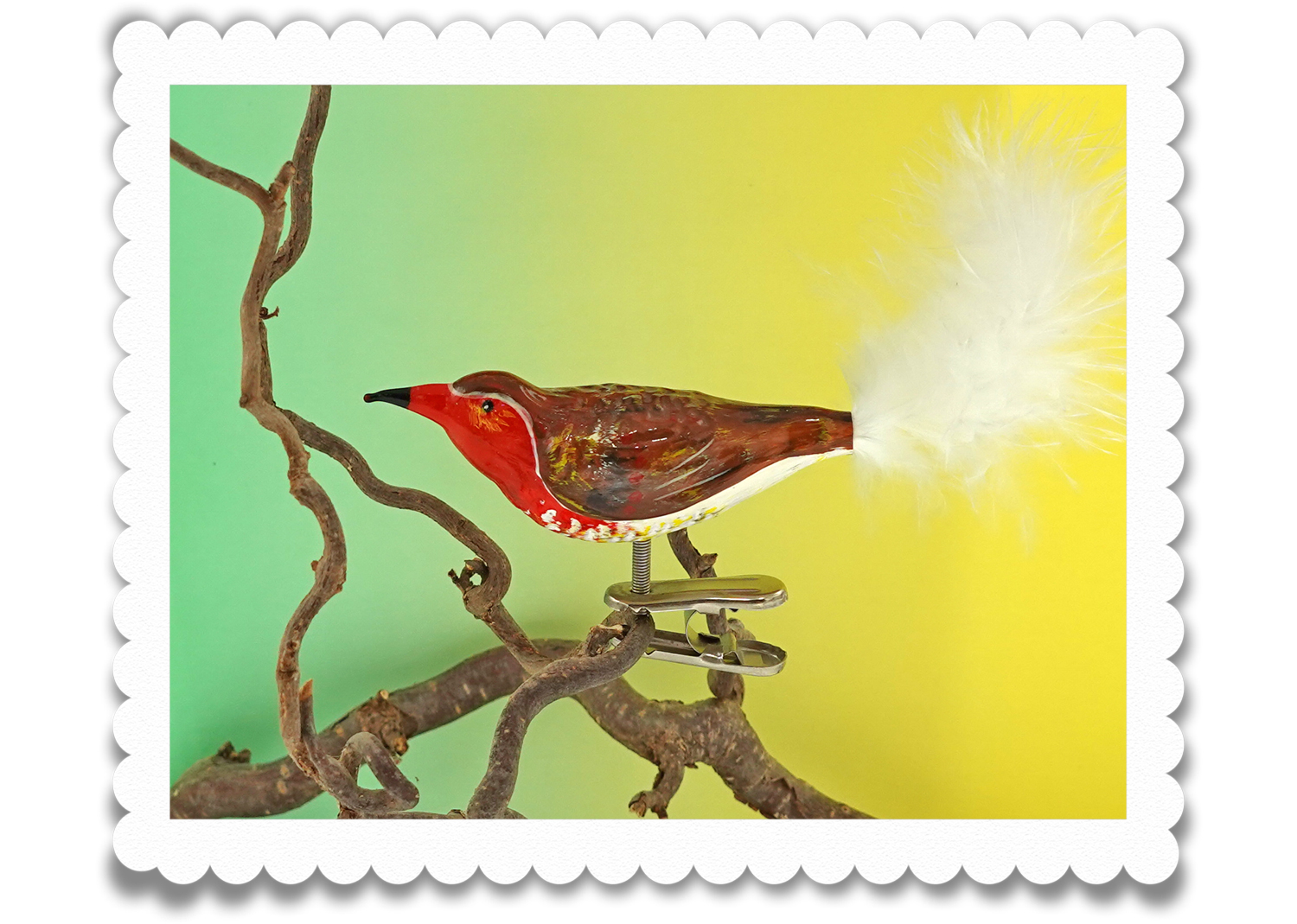 Christbaumschuck Rotkelchen Glasvogel Christbaumschuck Rotkelchen Glasvogel