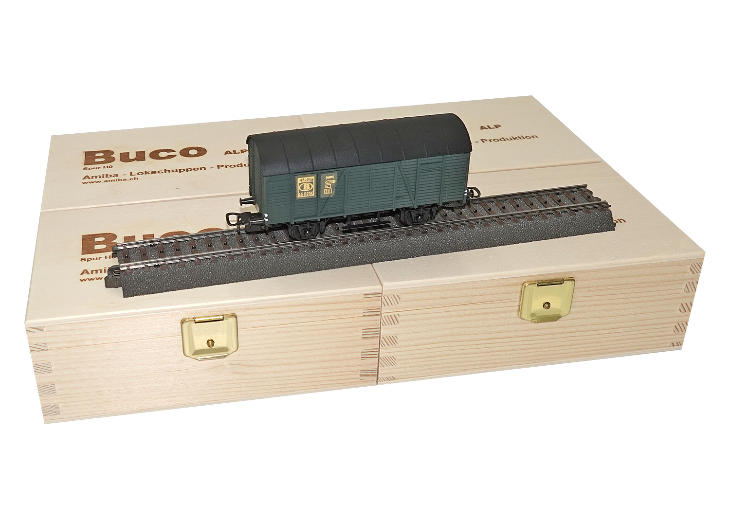 Buco H0 10402 EUROP B ged. Güterwagen AC 