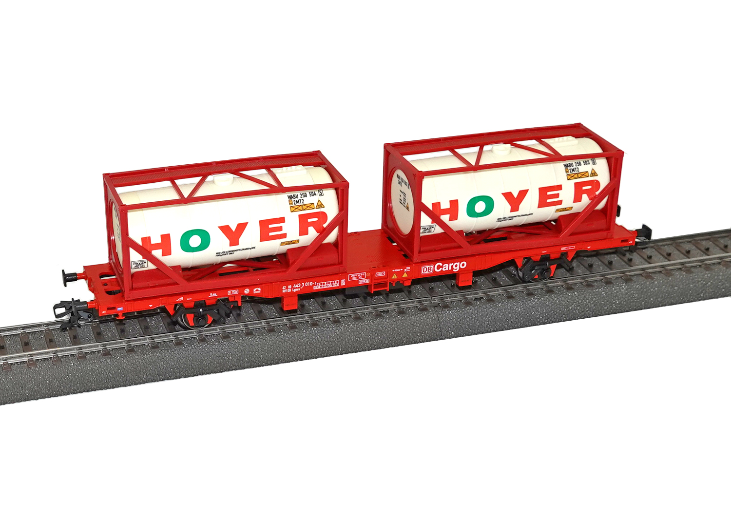 Märklin 47707 DB Containerwagen 2 Hoyer-Kessel  Märklin 47707 DB Containerwagen 2 Hoyer-Kessel