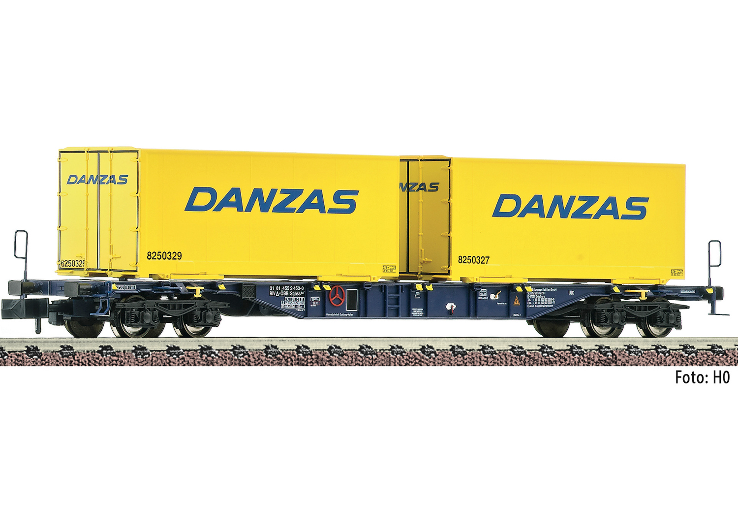 Fleischmann 825210 ÖBB Containertragwagen Sgns Danzas 