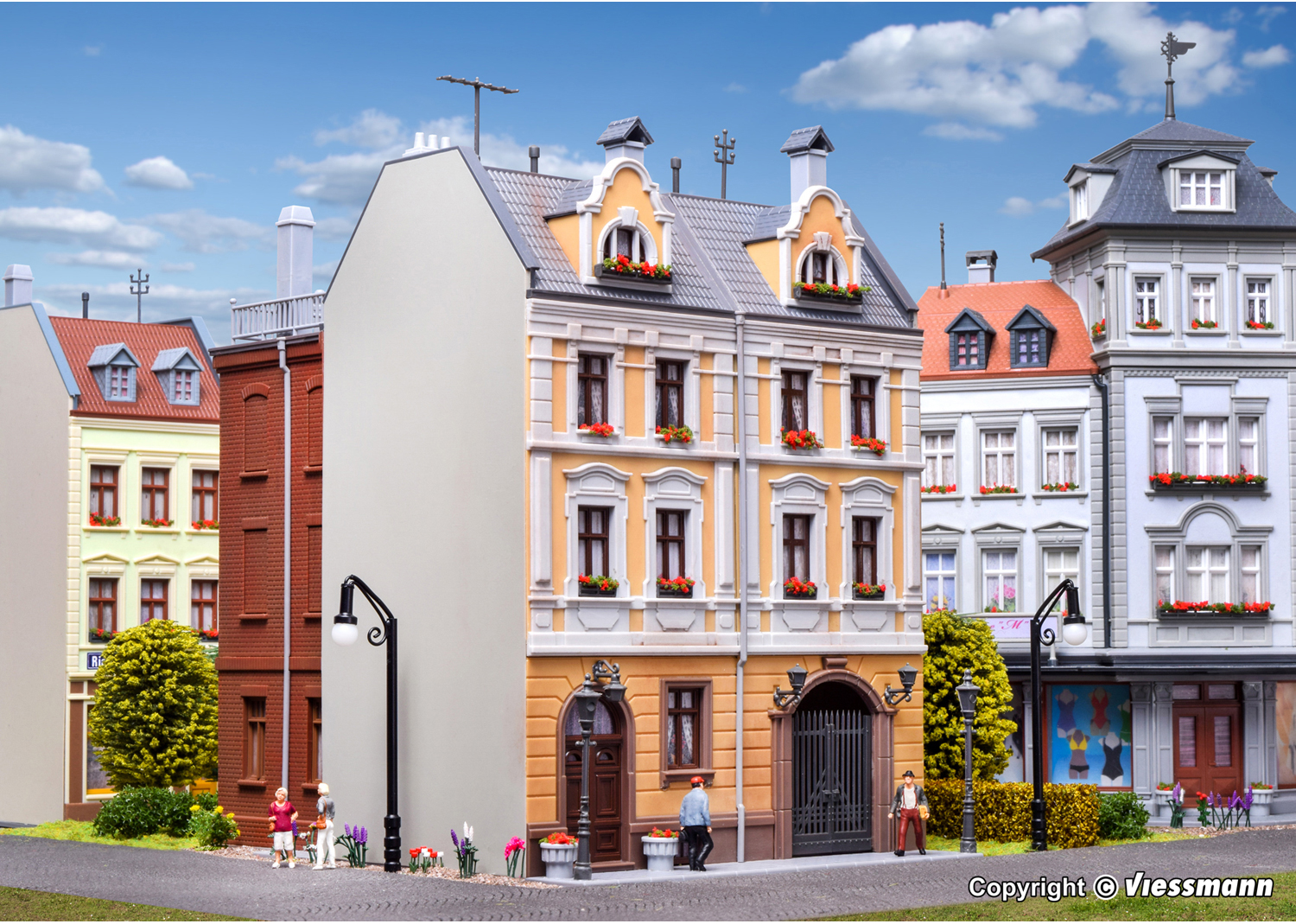 Kibri 38389 Stadthaus mit Fabrikanbau 