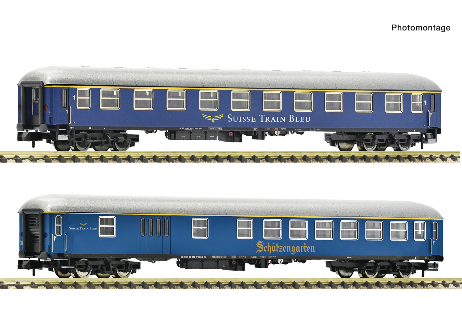 Fleischmann 6260083 Suisse Train Bleu 2-tlg. Set 2: Schnellzugwagen 
