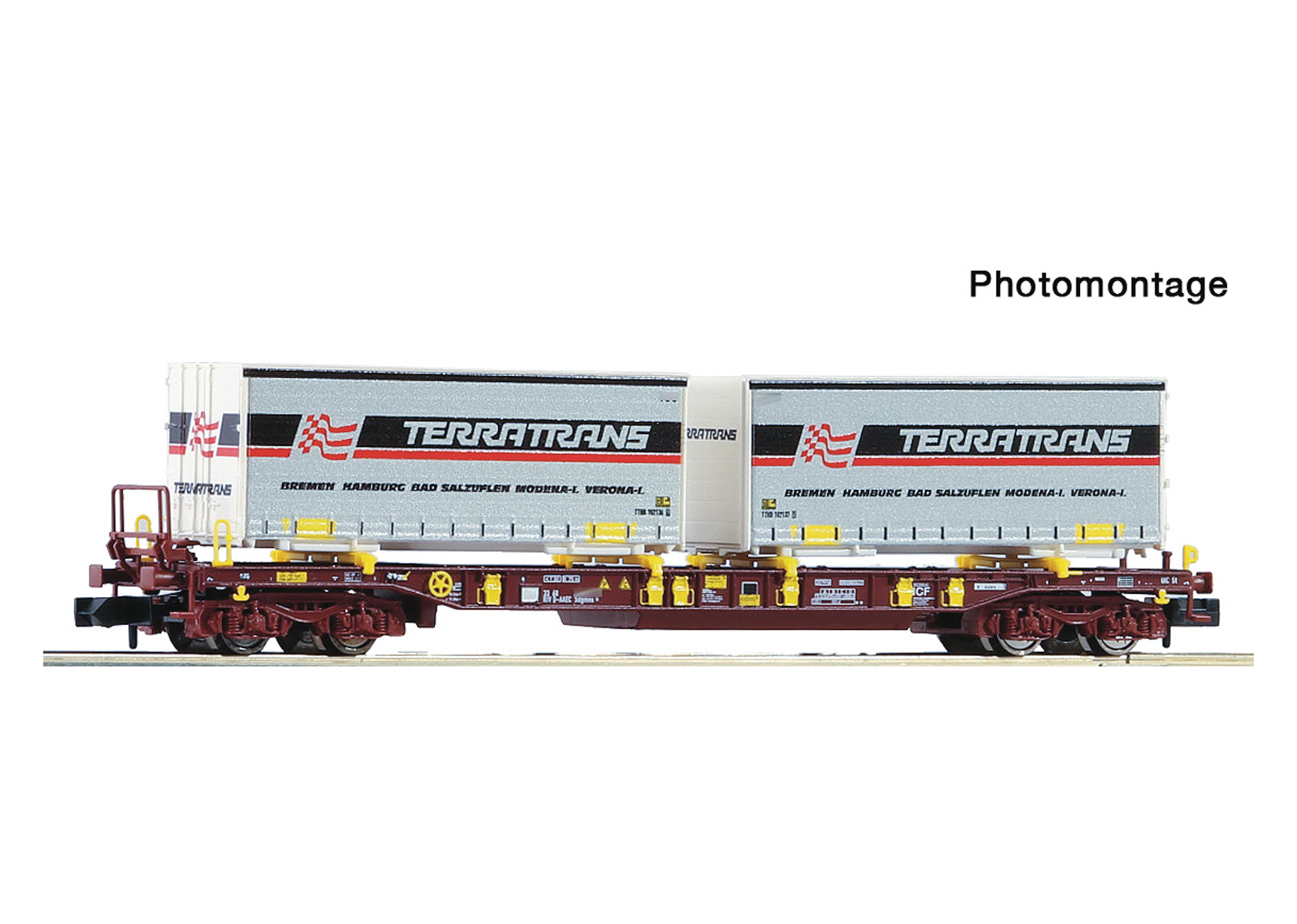 Fleischmann 825056 AAE Taschenwagen T3 + Terratrans Wechselpritschen 