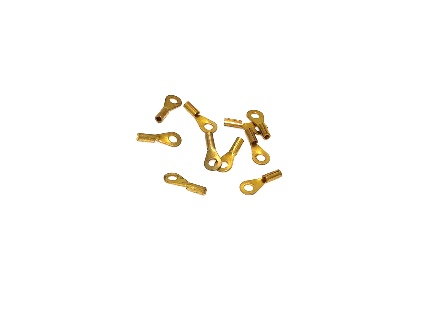 Ringkabelschuh Messing L=14mm Bohrg. Ø2,7 Ringkabelschuh Messing L=14mm Bohrg. Ø2,7