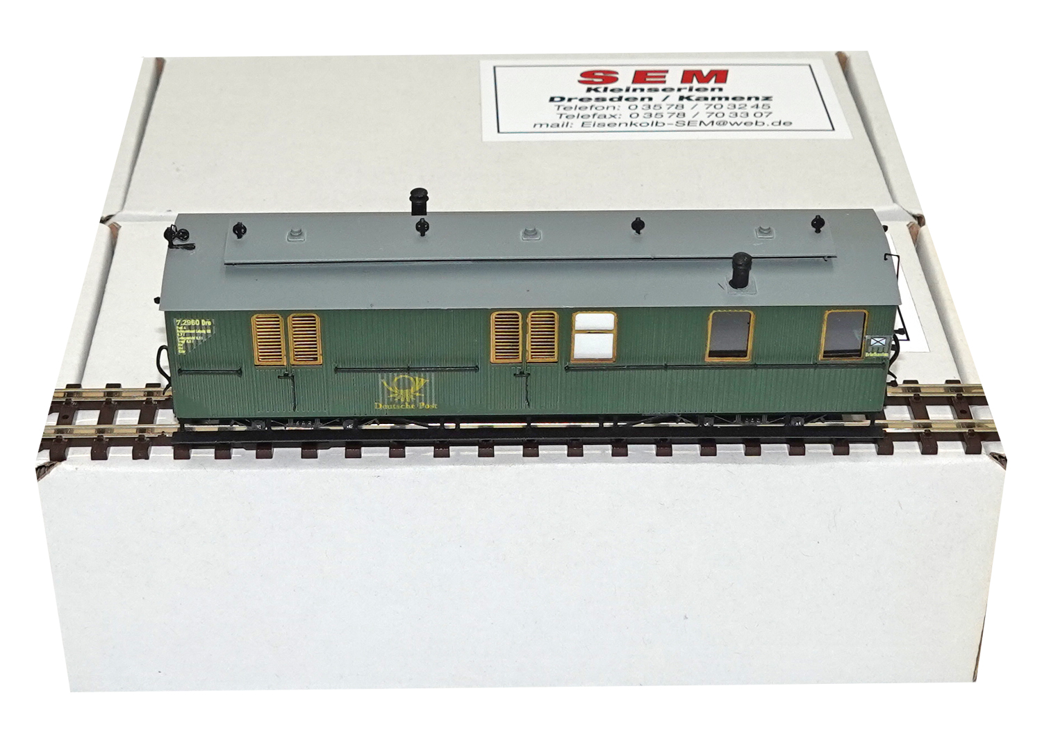 SEM 32028 H0e DR Postwagen Gattung Iib Nr.7.2960 Baujahr 1912