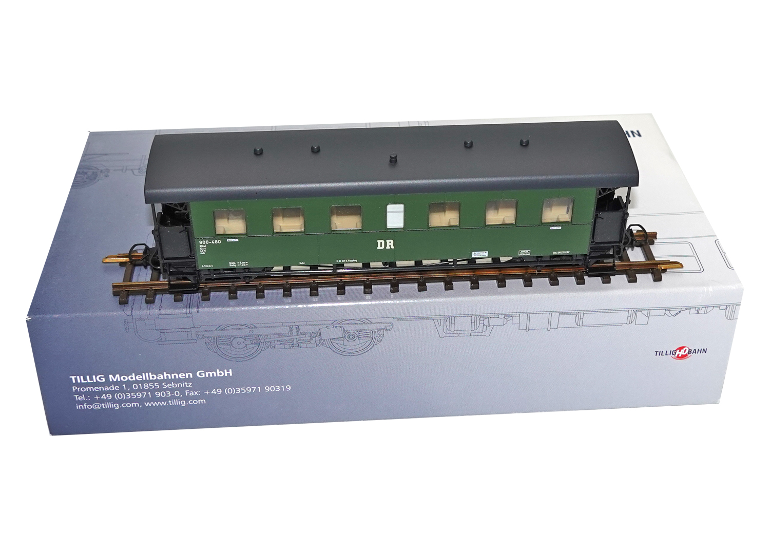 Tillig 13994 H0m DR Personenwagen Set grün 900-502/480 DC 