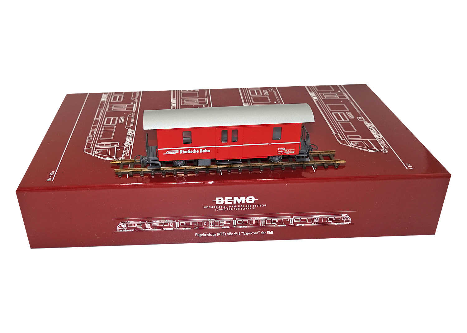 Bemo 3265125 RhB Gepäckwagen D2 4035 rot 