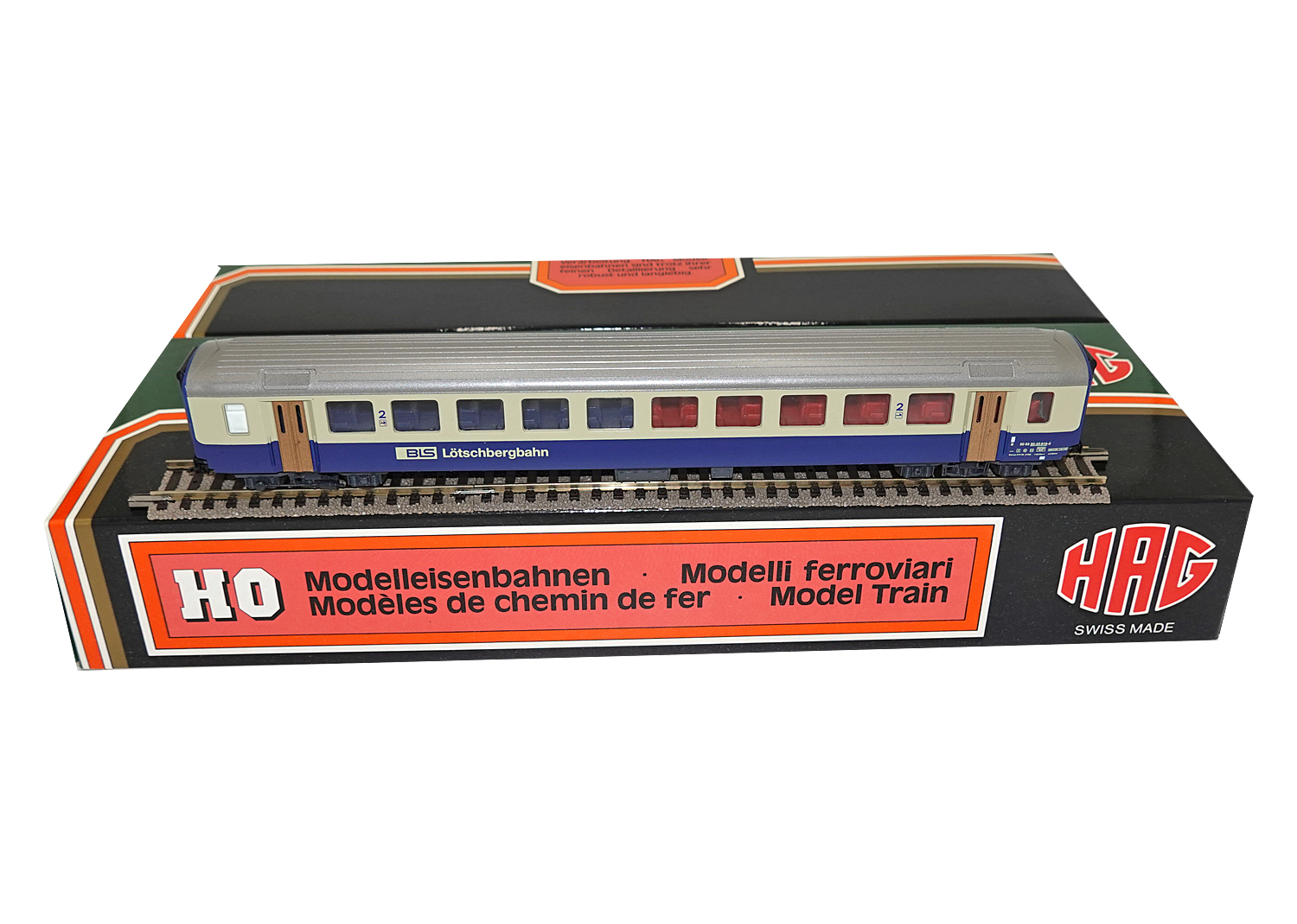Hag 453 BLS Personenwagen 2. Kl. blau/beige DC 