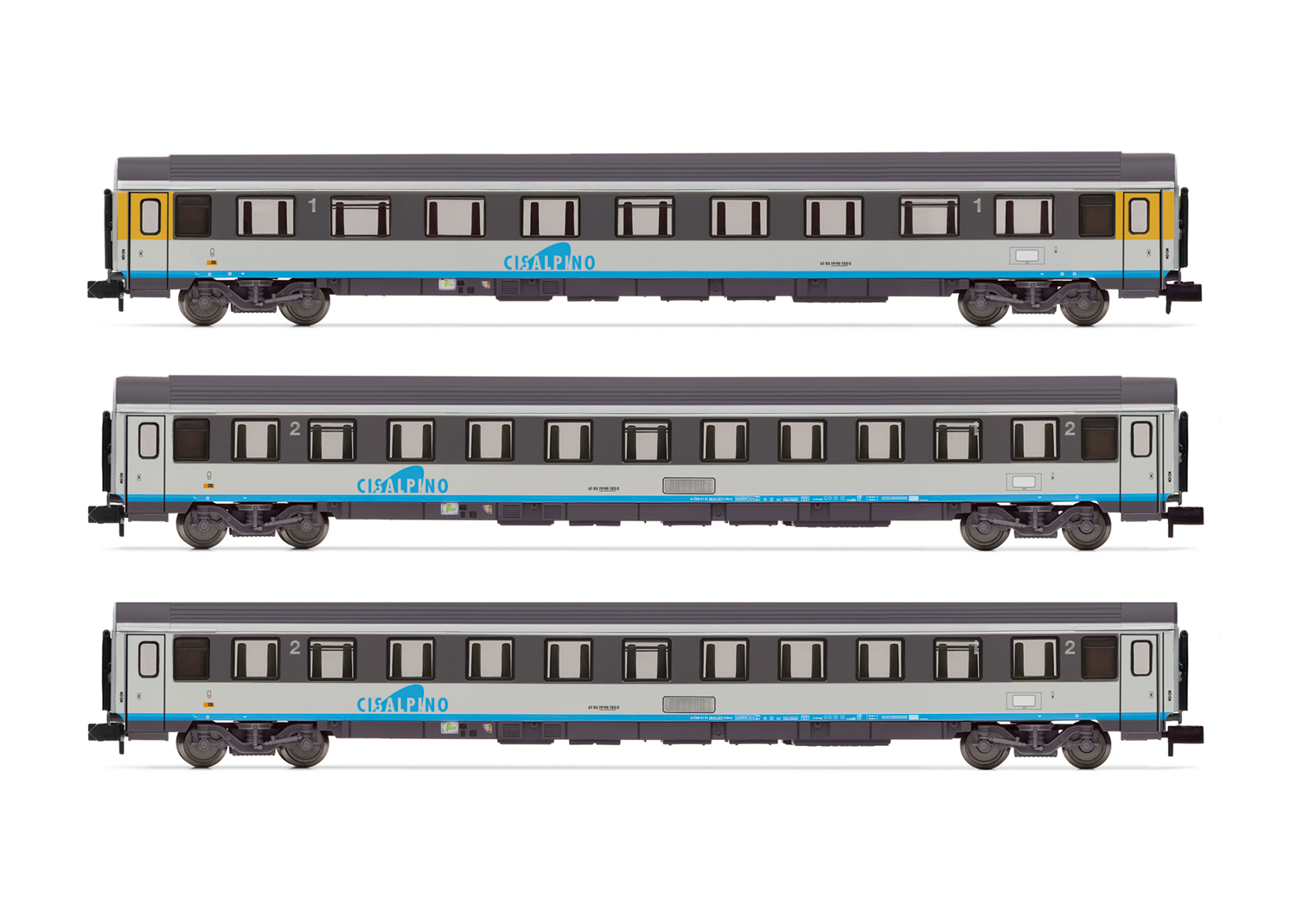 Arnold HN2325 SBB E484 Cisalpino mit 3 Eurofima Wagen 